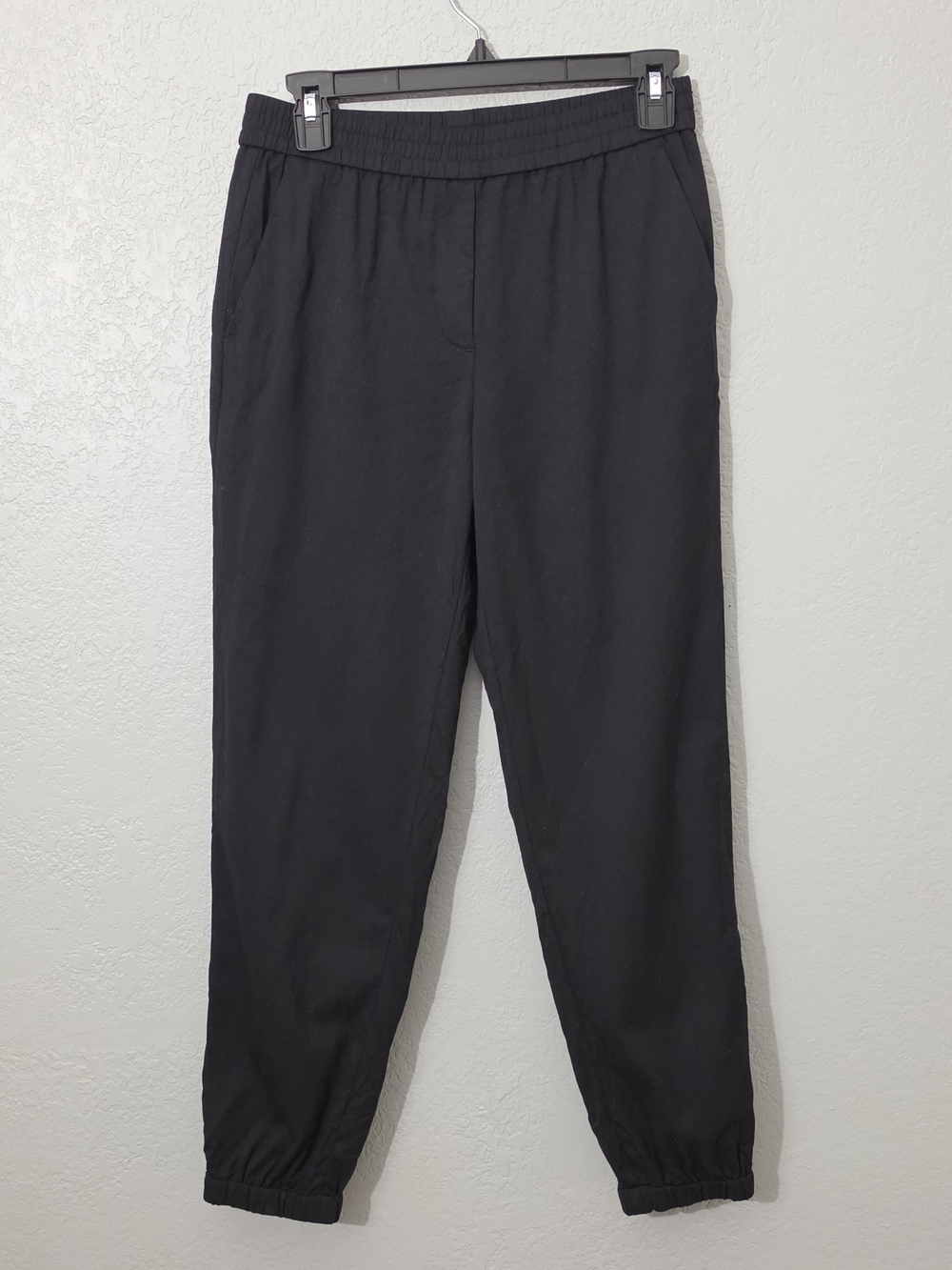 AllSaints Skye Trouser Black Elastic-Waist Jogger Style Pants Womens 2